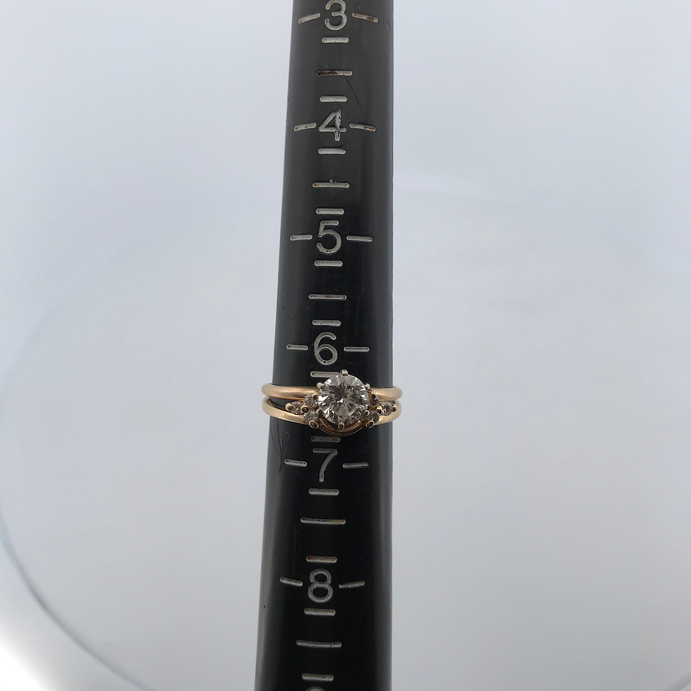 Thumbnail: 18k yellow gold 1.15ct diamond ring set size 6.5