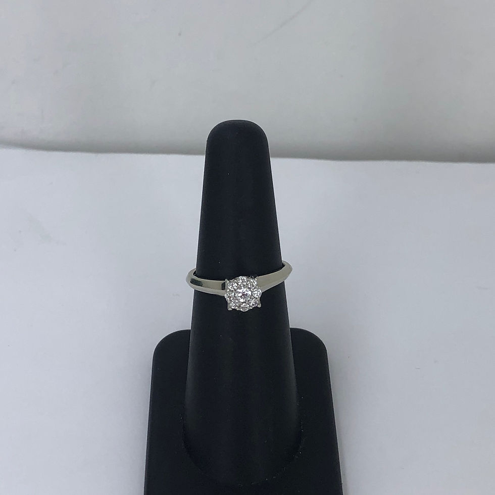 Thumbnail: 10k white gold diamond ring size 6