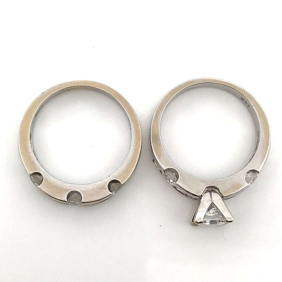 Thumbnail: 14k white gold 2.59ct natural certified diamonds size 7