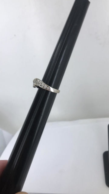 Thumbnail: 14k white gold diamond ring size 5.75