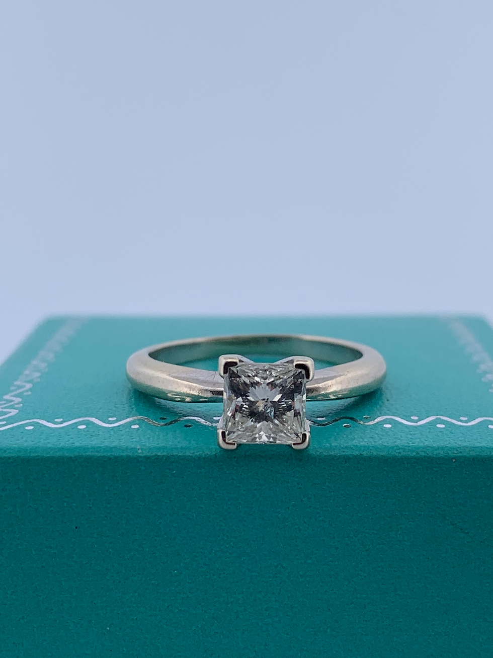 Thumbnail: 14k white gold 1.02ct diamond ring size 5.75