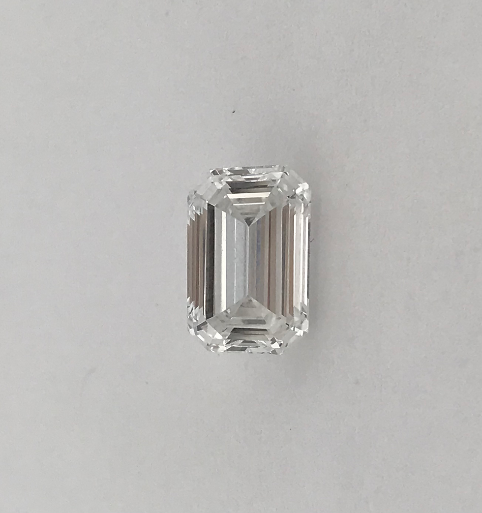 Thumbnail: IGI certified 3.0ct Emerald cut E color VVS2 Lab grown diamond