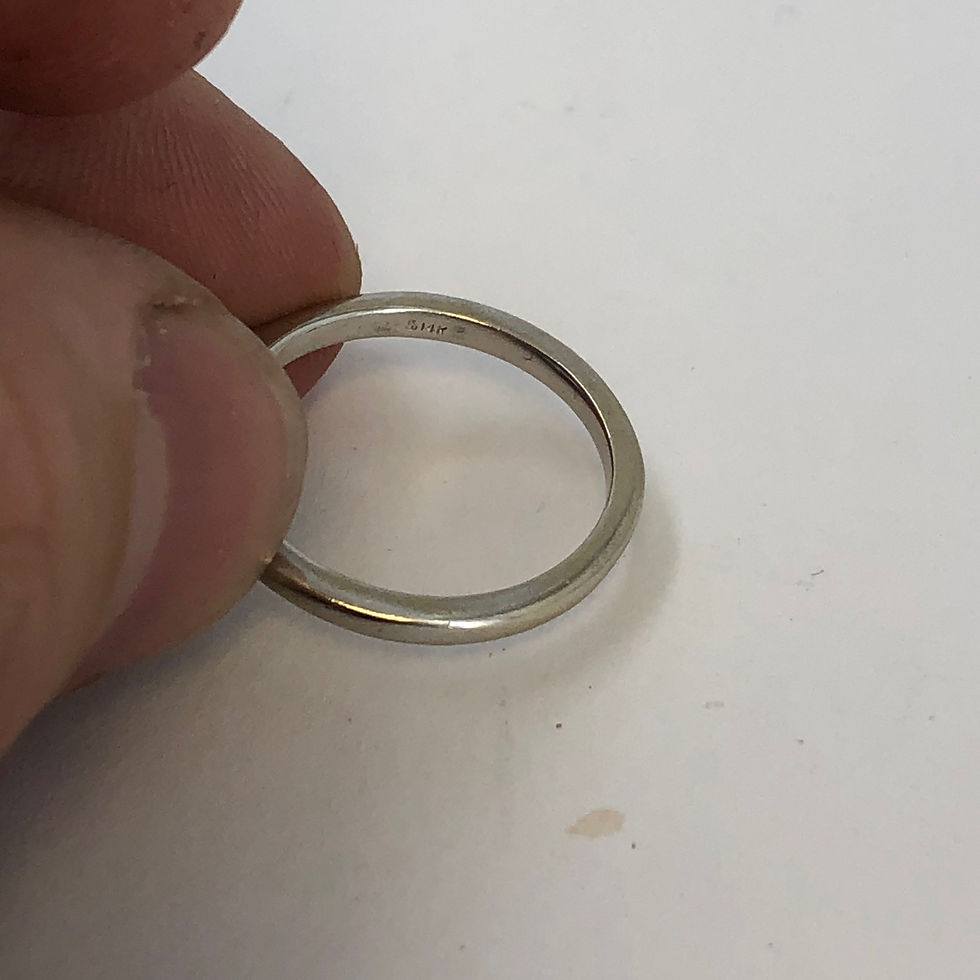 Thumbnail: 14k white gold diamond semi mount fits 7.3mm