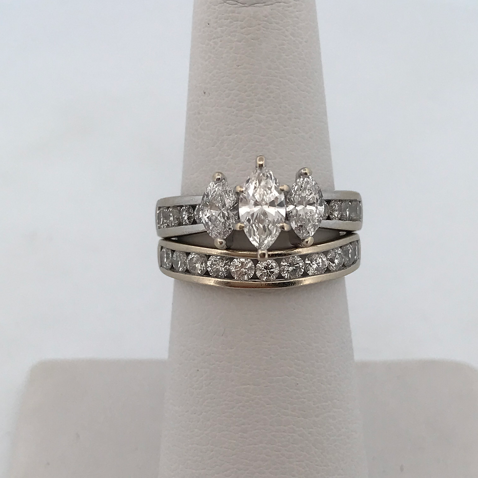 Thumbnail: 14k white gold 2.0ct diamond ring size 6.75