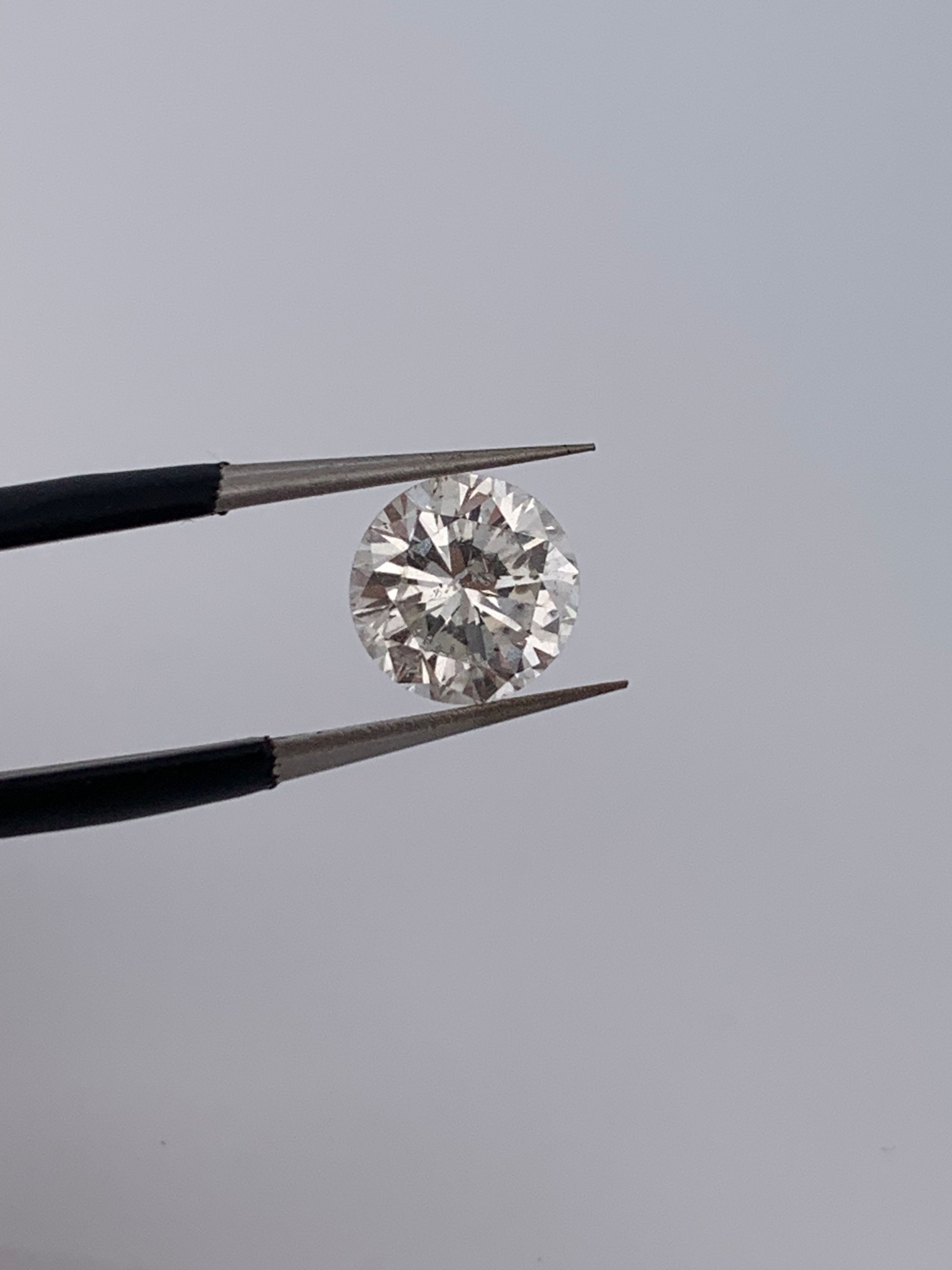 1.35ct round natural diamond L i2 Gia certified