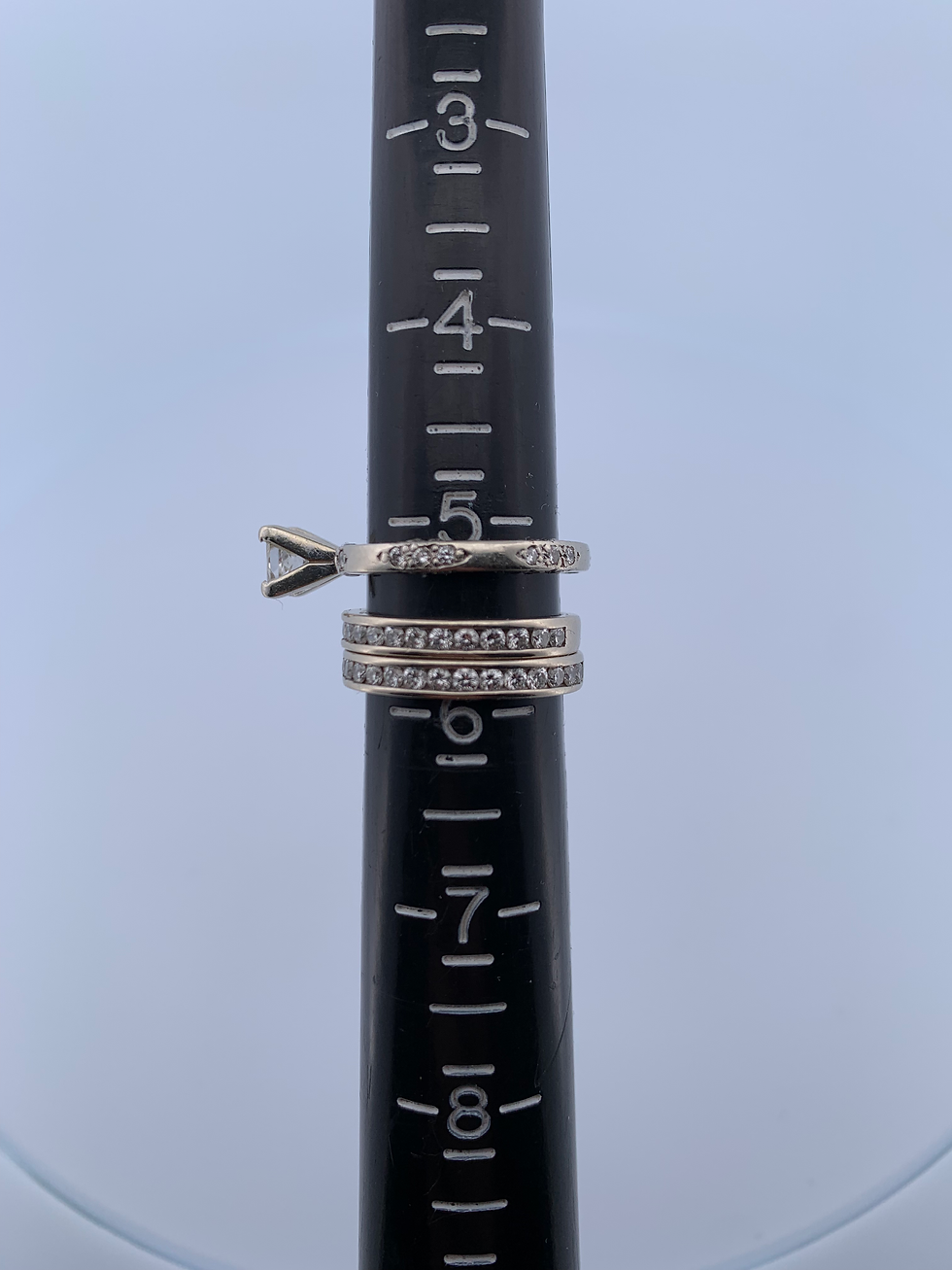 Thumbnail: 14k gold 2ct diamond ring set size 4.30