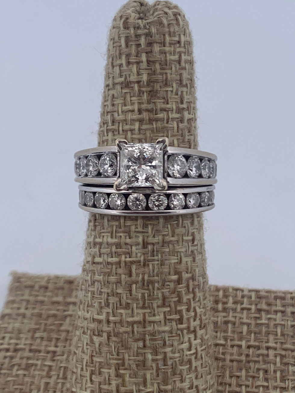 Thumbnail: 14k white gold 2.78ct diamond ring set size 5 