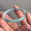 Thumbnail: 48.2MM Type A Light Greyish Black Mix Jadeite Baby Bangle