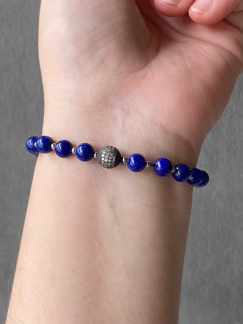 Thumbnail: Lapis Lazuli Beads Bracelet