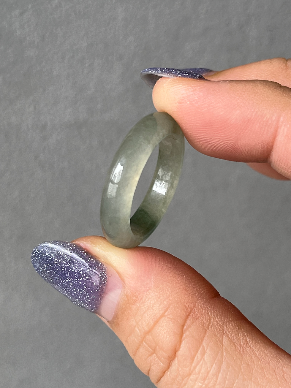 Thumbnail: US#8 Type A Translucent Jadeite Ring