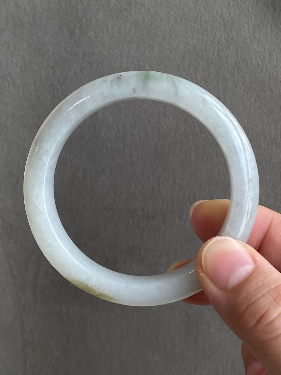 Thumbnail: 54.9MM Type Faint Greyish Mix Jadeite Bangle