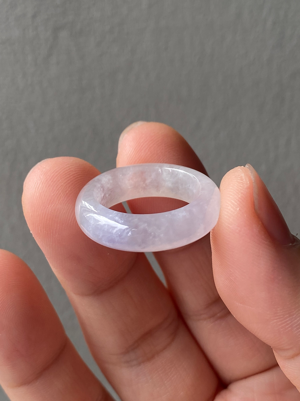 Thumbnail: US#5.5 Type A Translucent Faint Lavender Mix Jadeite Ring