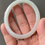 Thumbnail: ***55MM Type A Translucent Off White Jadeite Oval Bangle
