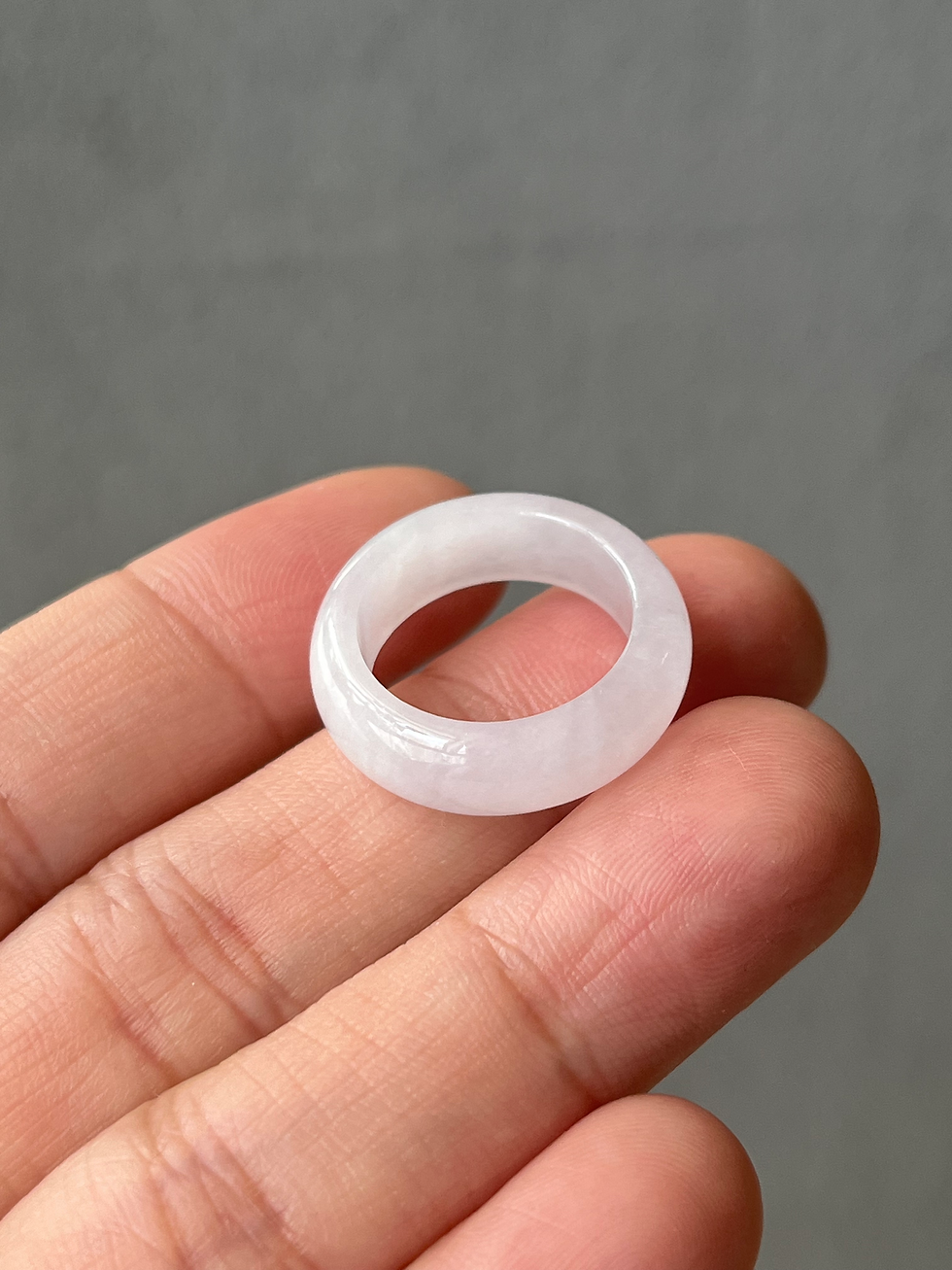 US#4.7 Type A Translucent Faint Lavender Jadeite Ring