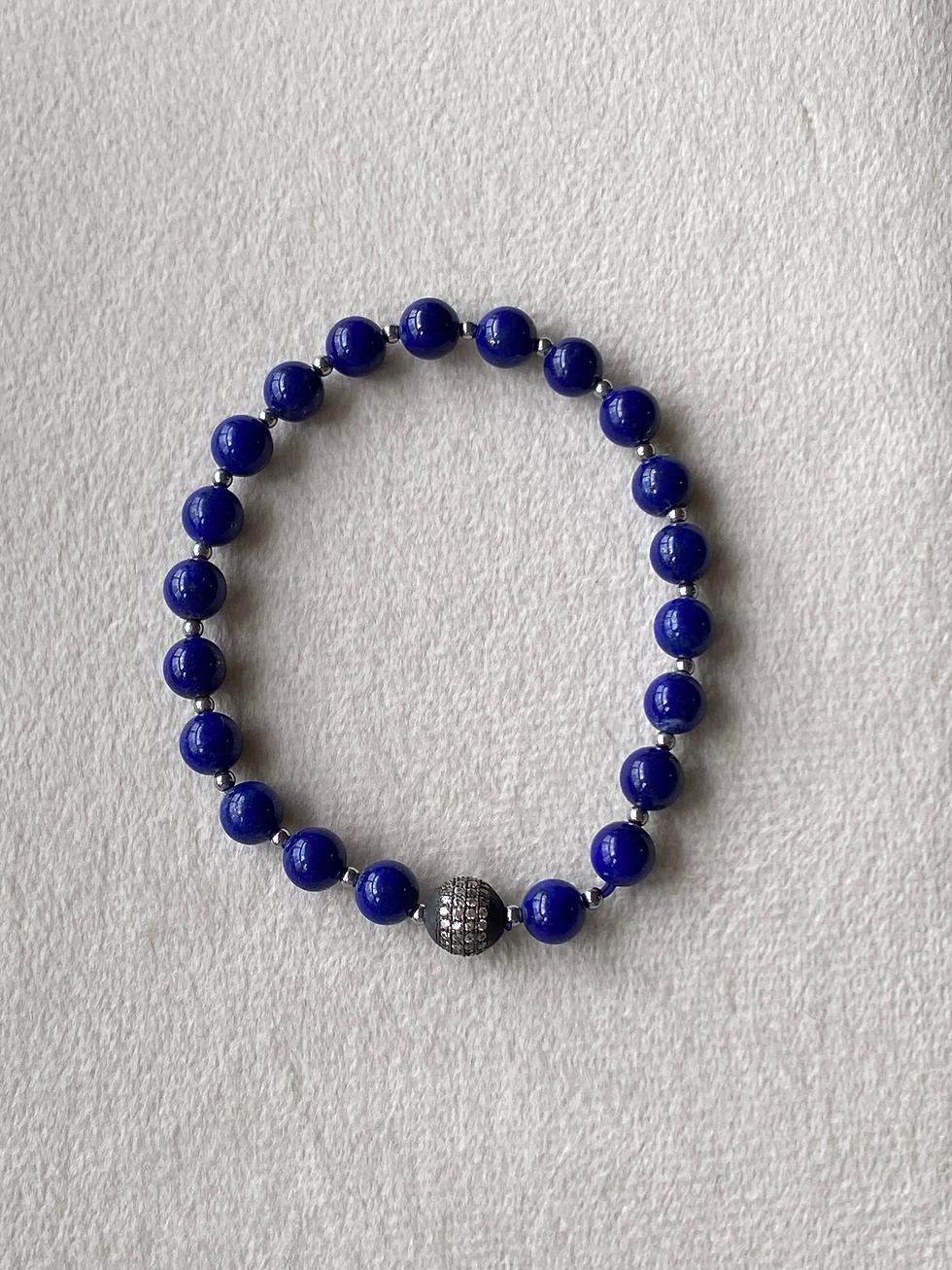 Thumbnail: Lapis Lazuli Beads Bracelet