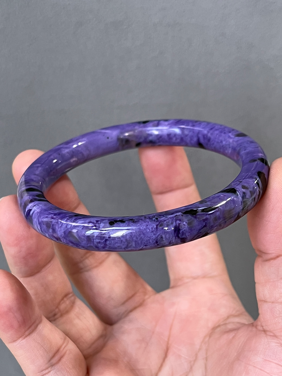 Thumbnail: 60.5MM Charoite Bangle