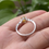 Thumbnail: 925 Silver Translucent Honey Brown Jade Ring