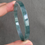 Thumbnail: 54.4MM Type A Translucent Bluish Green Flat Jadeite Bangle