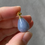 Thumbnail: 18K Yellow Gold Type A Bluish Lavender Droplet Jadeite Pendant