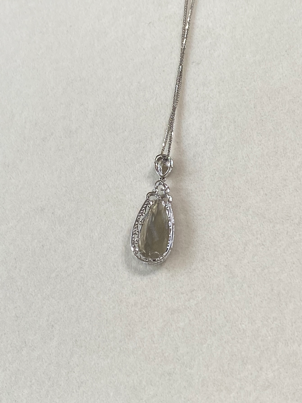 Thumbnail: 18K White Gold Type A Translucent Dark Green Jadeite Pendant