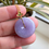 Thumbnail: 18K Yellow Gold Type A Lavender Jadeite Disc Pendant