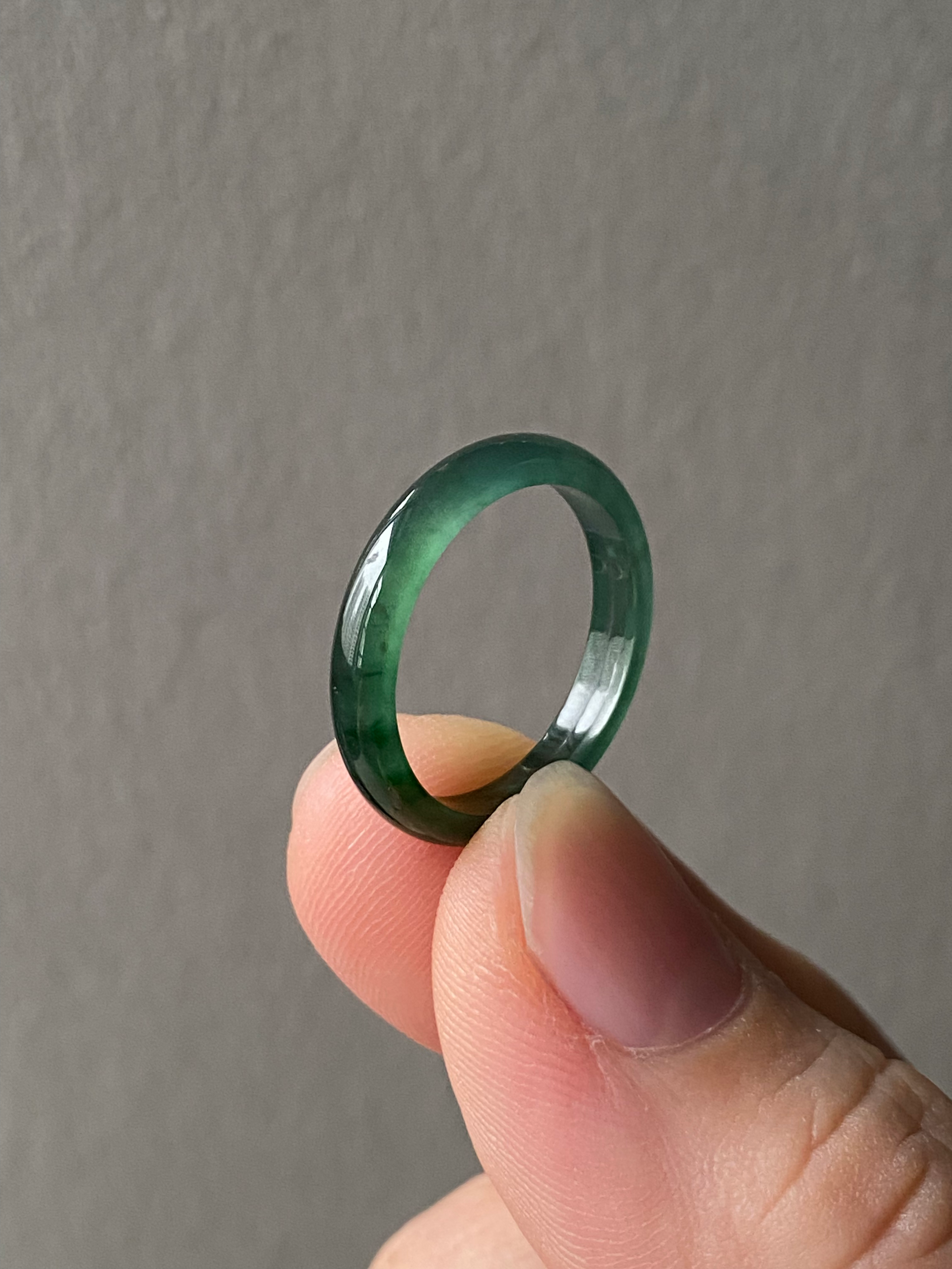 US#6.6 Type A Translucent Bluish Green Jadeite Ring