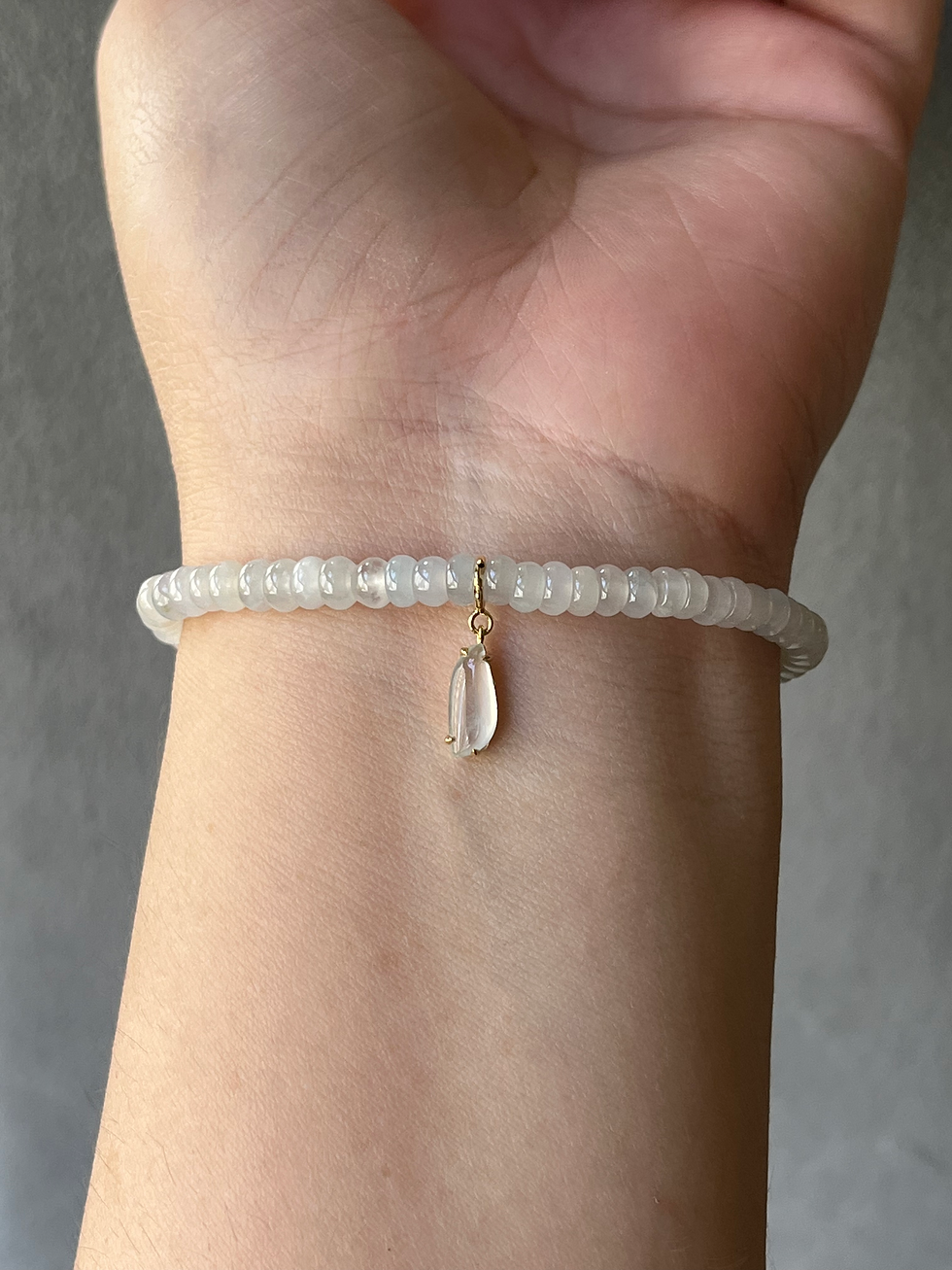Thumbnail: 18K White Gold Type A Icy Jadeite Charm