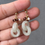 Thumbnail: 14K Gold Filled Type A Faint Brown Intertwine Jadeite Earrings