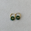 Thumbnail: 925 Silver Gold Plated Deep Green Mix Jadeite Ear Loop
