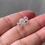 Thumbnail: 18K Yellow Gold Type A Icy Jadeite Flower Ear Studs