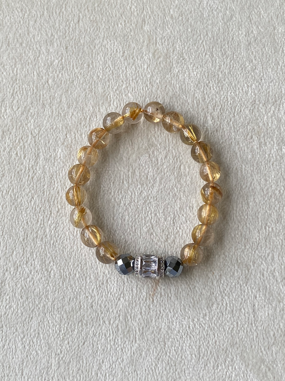 Thumbnail: Translucent Golden Rutiulated Quartz Bracelet