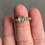 Thumbnail: 18K Yellow Gold Type A Icy Light Bluish with Jadeite Beads Ring