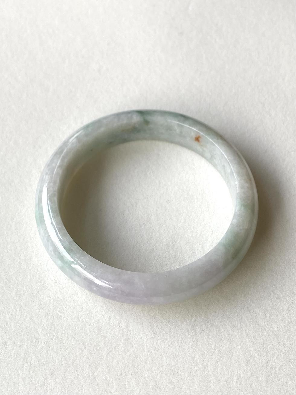 Thumbnail: 58.3MM Type A Faint Green Mix Jadeite Bangle