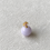 Thumbnail: 18K Yellow Gold Type A Faint Lavender Jadeite Bead Pendant