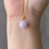 Thumbnail: 18K Yellow Gold Type A Faint Lavender Jadeite Bead Pendant