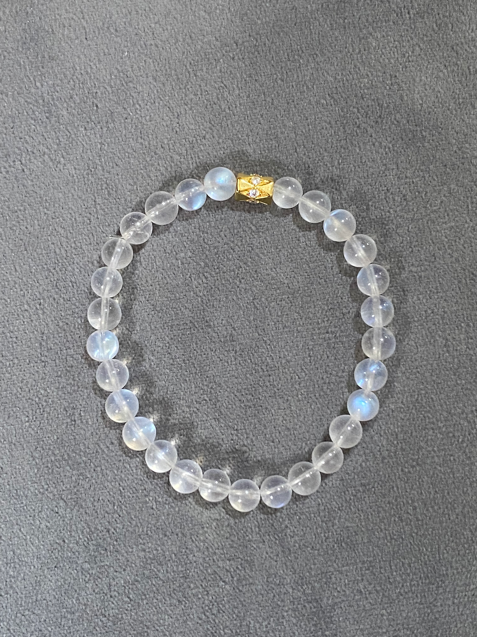 Thumbnail: Highly Translucent Moonstone Beads Bracelet
