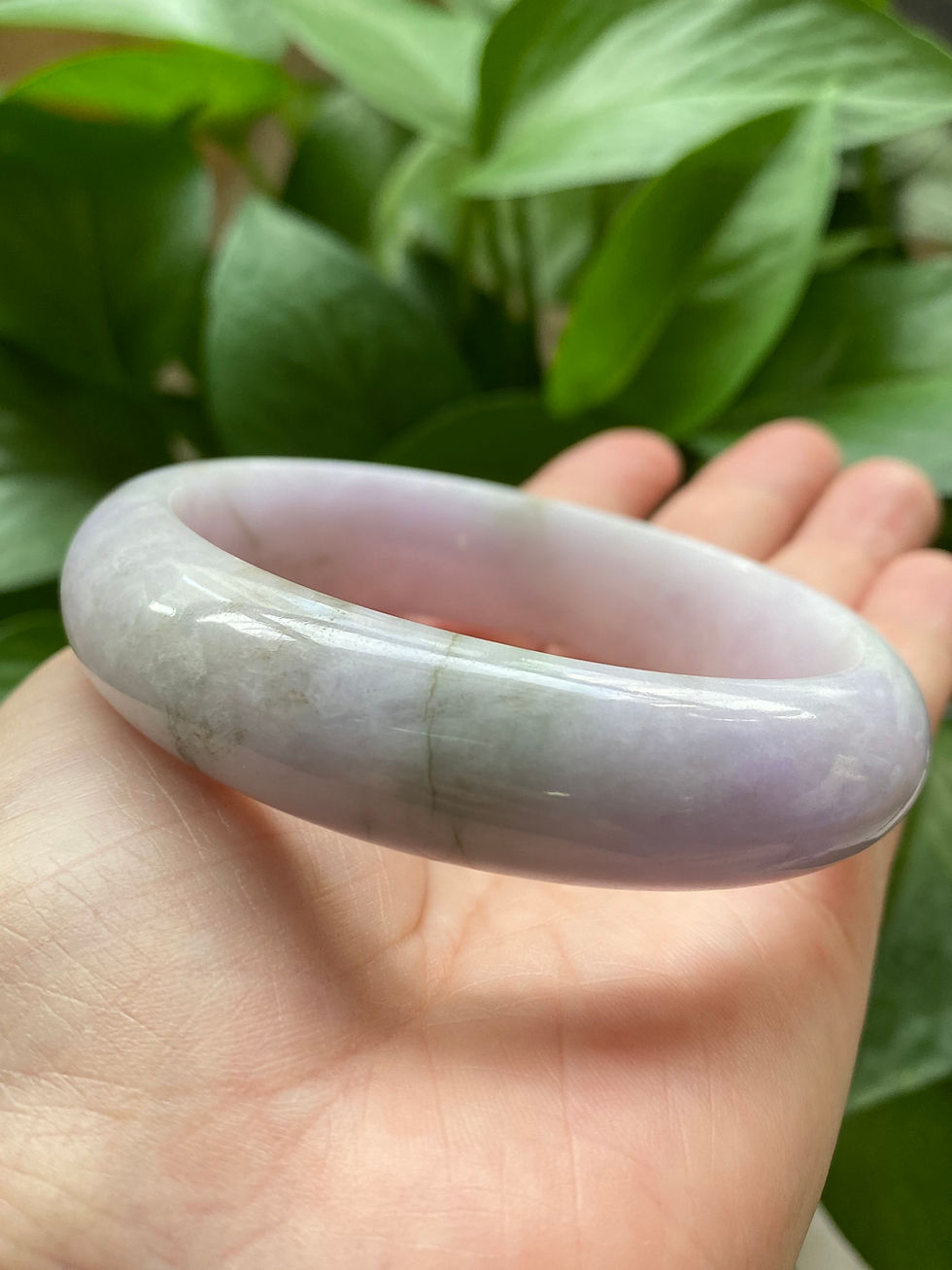 Thumbnail: 59MM Light Lavender Jade Bangle