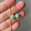 Thumbnail: 925 Silver Gold Plated Type A Light Green Jadeite Beads Earrings