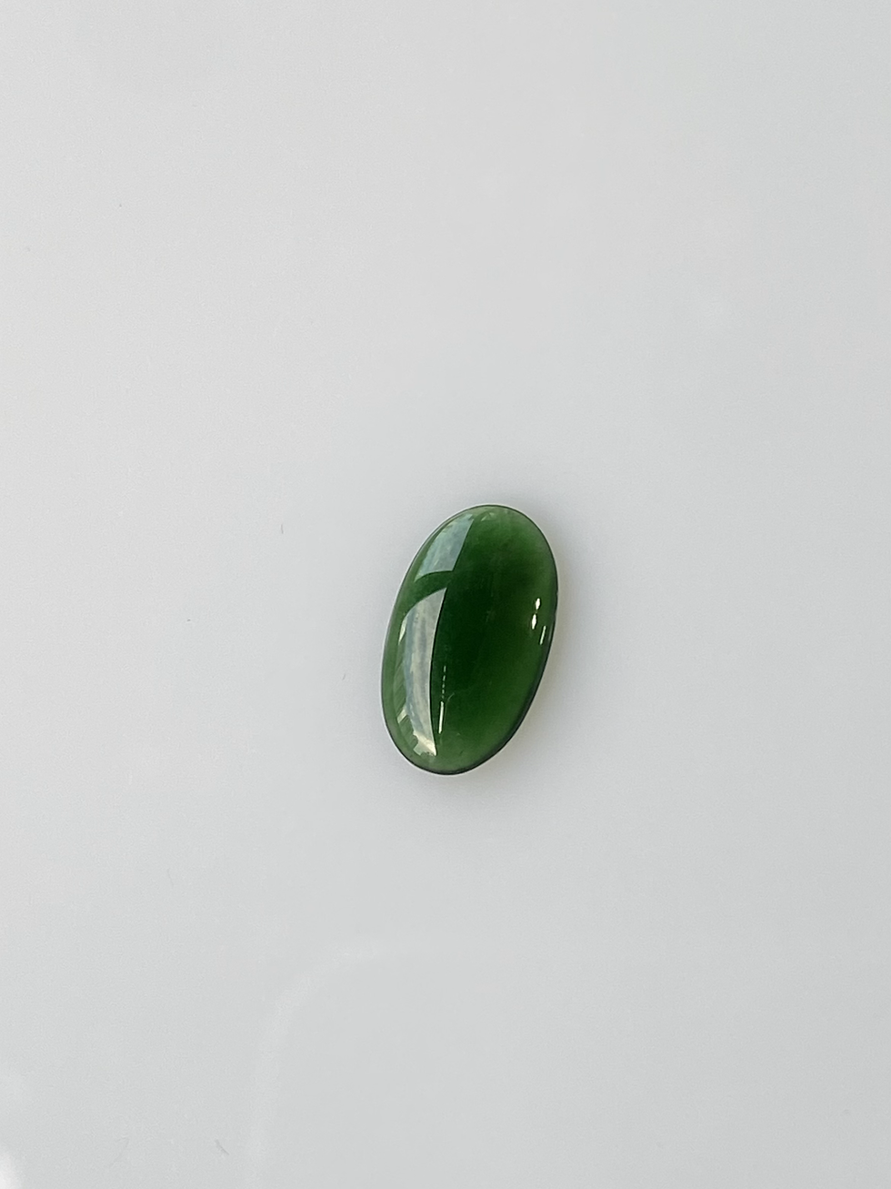 Thumbnail: Type A Translucent Dark Green Jadeite Cabochon