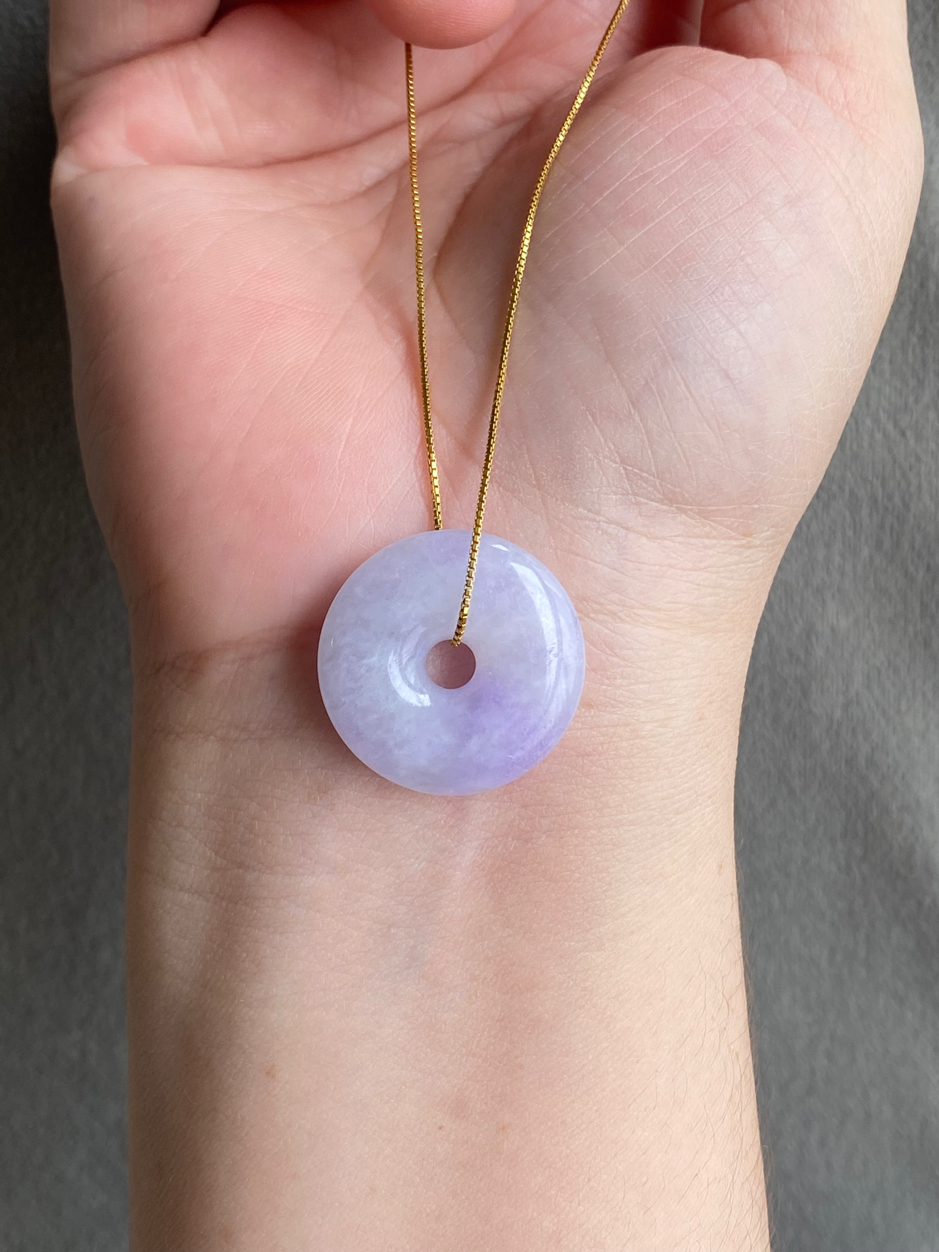 Type A Lavender Mix Jadeite Donut