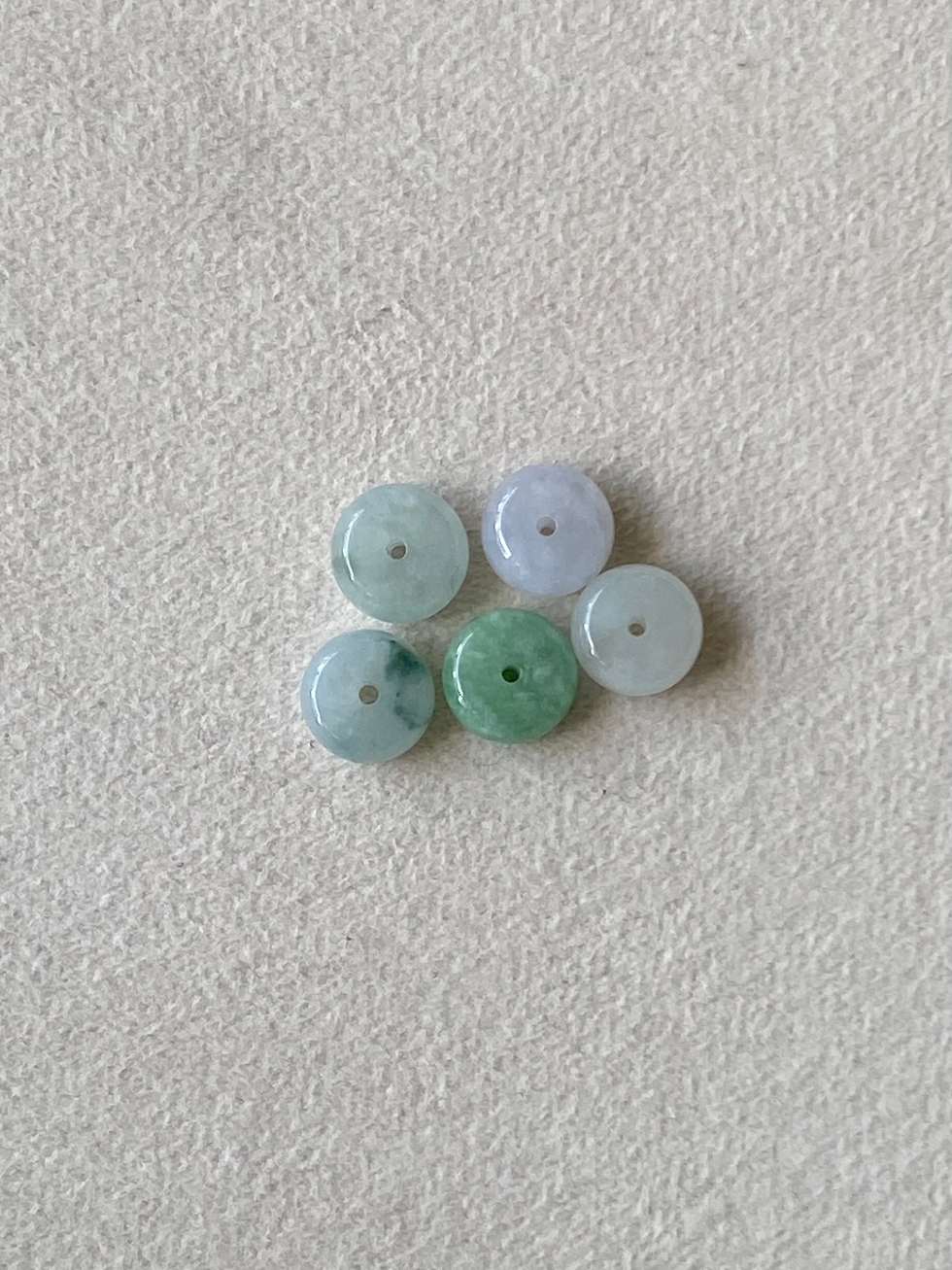 Thumbnail: Set of 5 Type A Mixed Colour Jadeite Barrels
