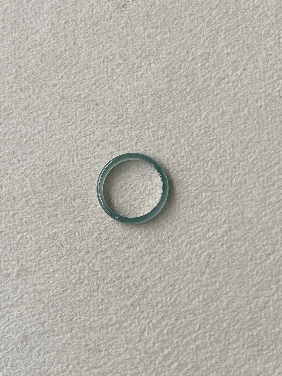Thumbnail: US#8.9 Type A Translucent Bluish Green Jadeite Ring
