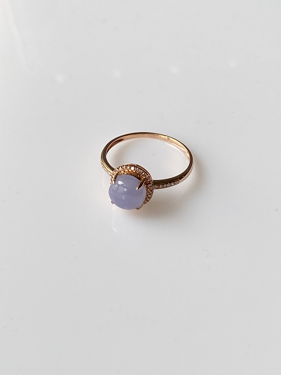 Thumbnail: 18K Rose Gold Type A Translucent Lavender Jadeite Ring