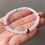 Thumbnail: Type A Translucent Faint Lavender Jadeite Beads Bracelet