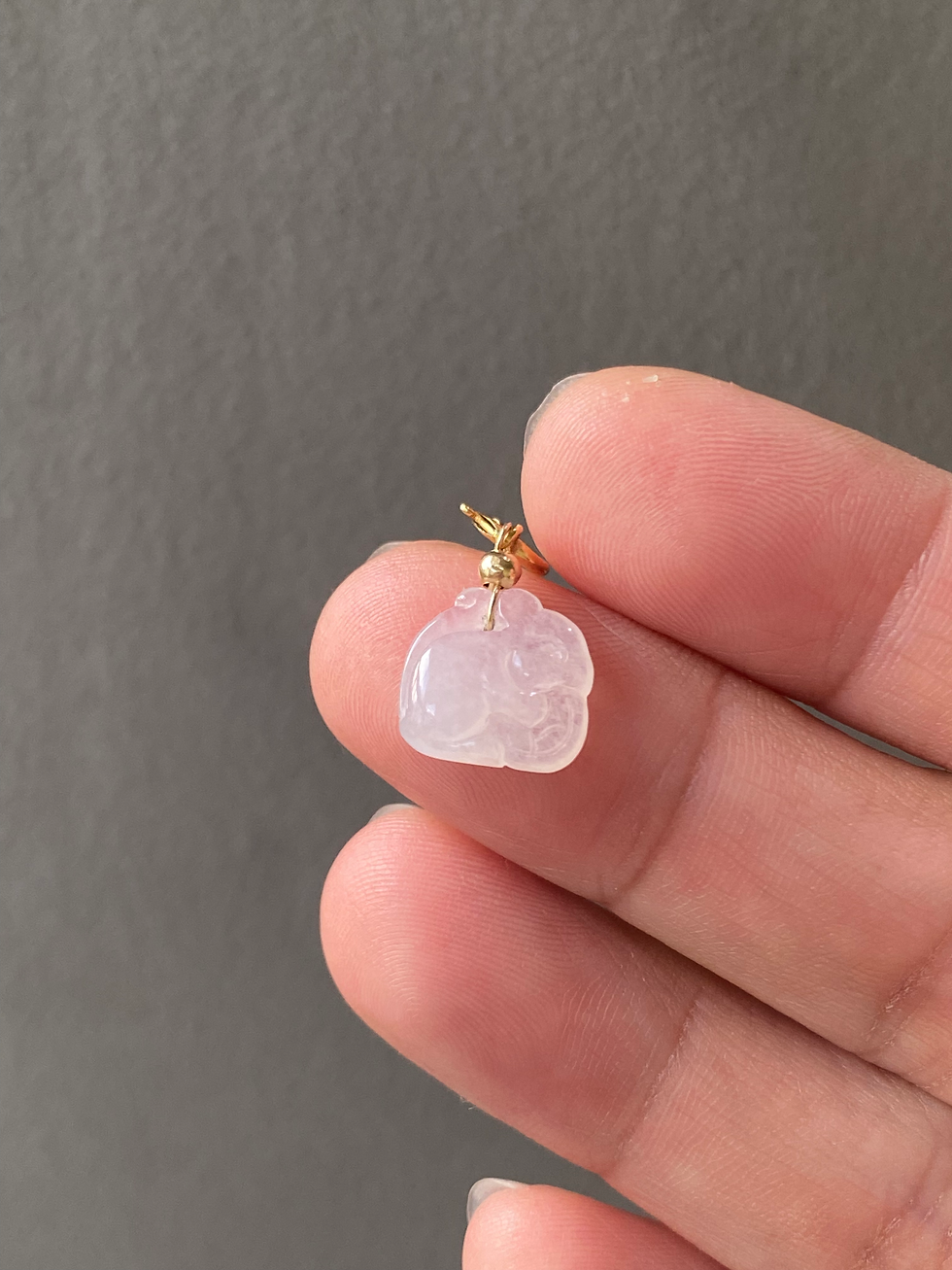 Thumbnail: 14K Gold Filled Type A Translucent Jadeite Rat Charm