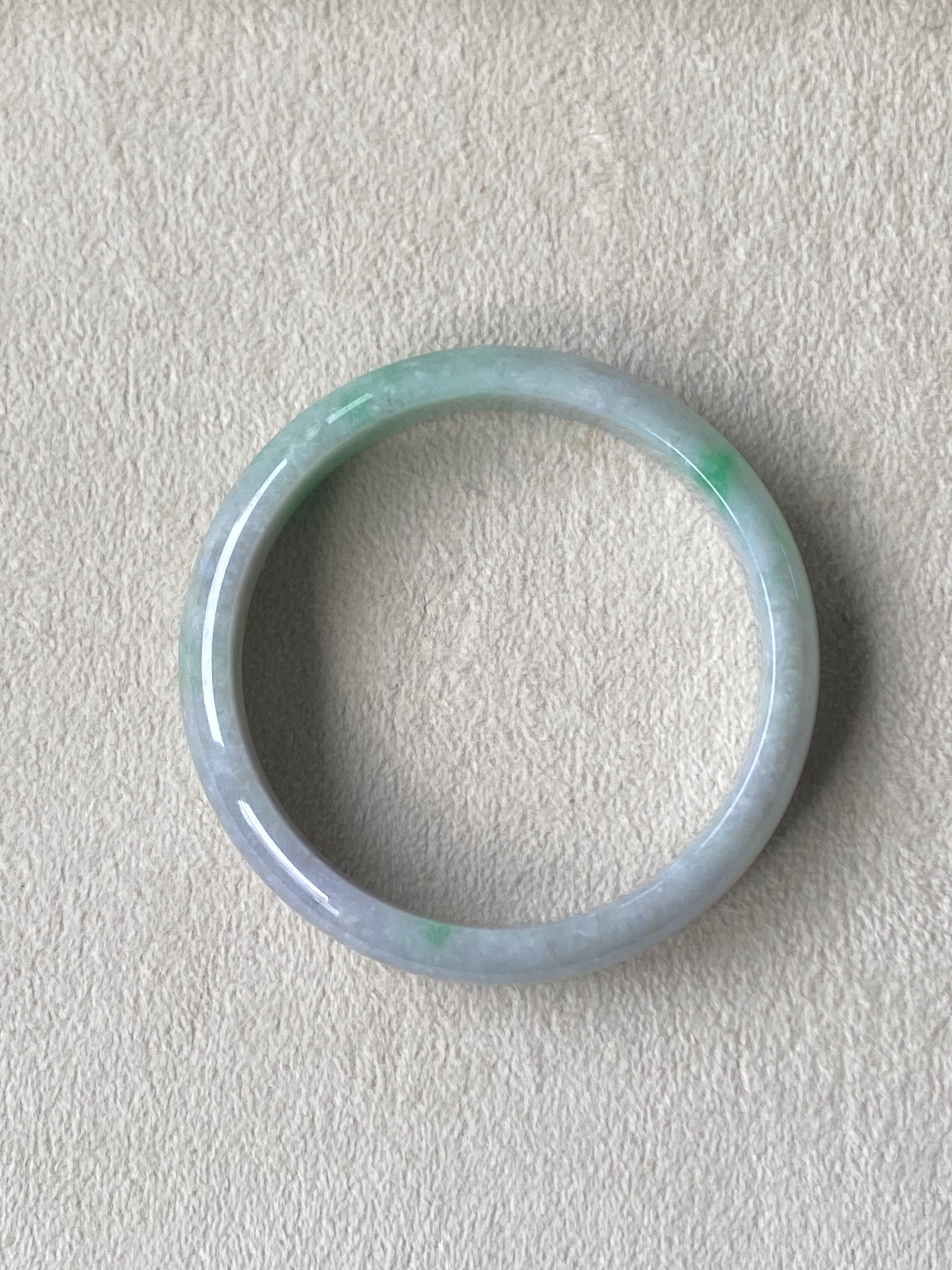57.7MM Type A Light Lavender Mix Jadeite Bangle