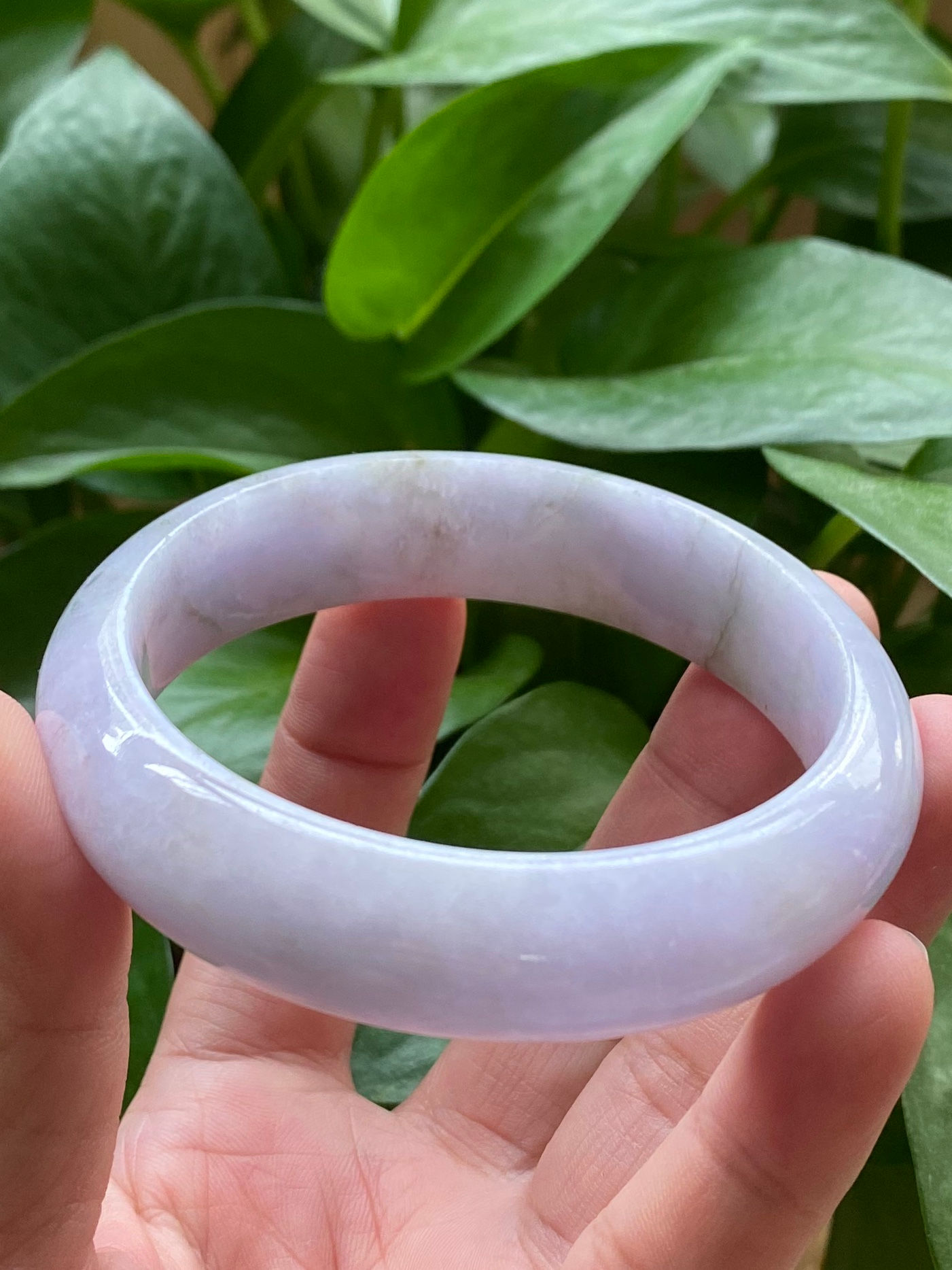 59MM Light Lavender Jade Bangle