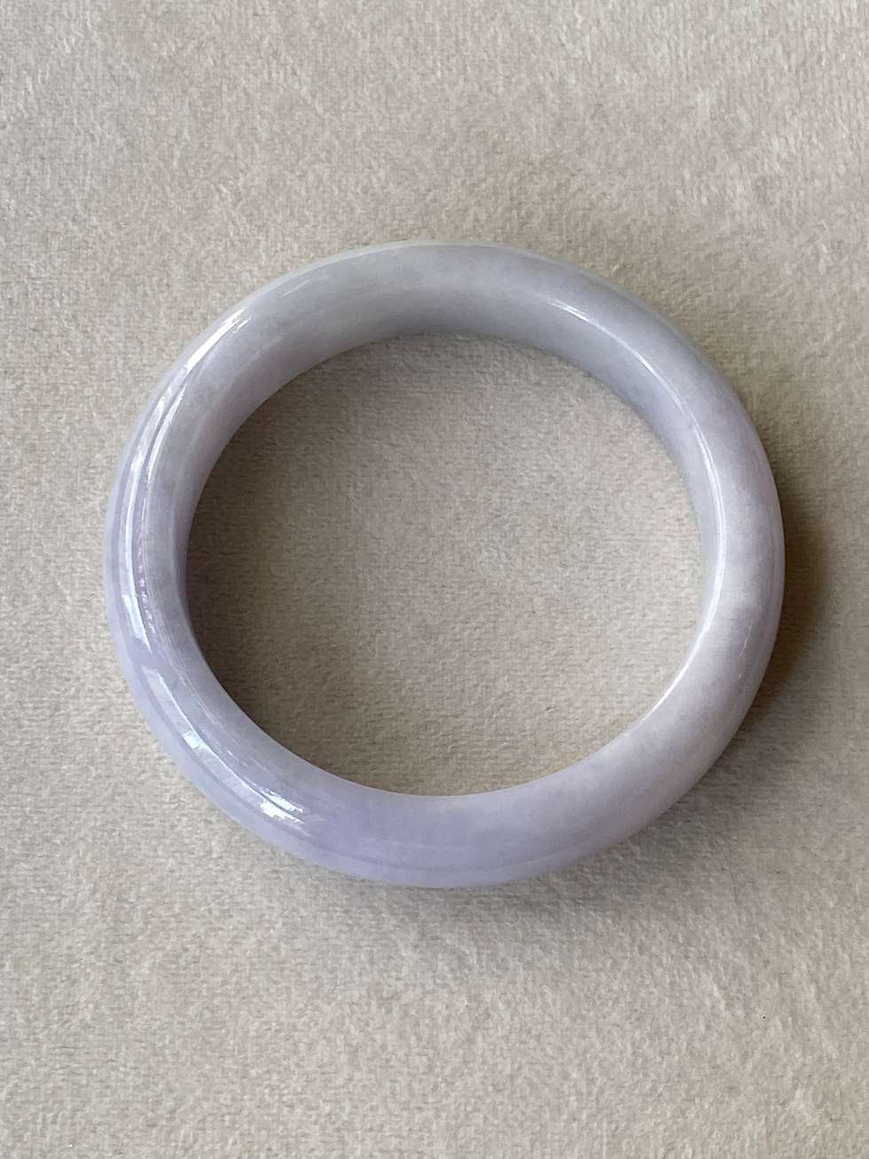 Thumbnail: 59.4MM Type A Light Lavender Jadeite Bangle
