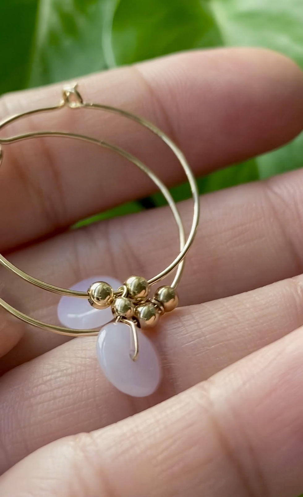 Thumbnail: 14K Gold Filled Light Lavender Loop Earrings