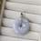 Thumbnail: 925 Silver Light Lavender Mix Jade Disc Pendant